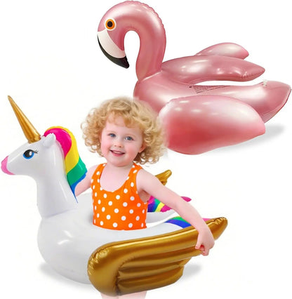 Unicorn & Flamingo Kids Pool Float (Ages 3–8)